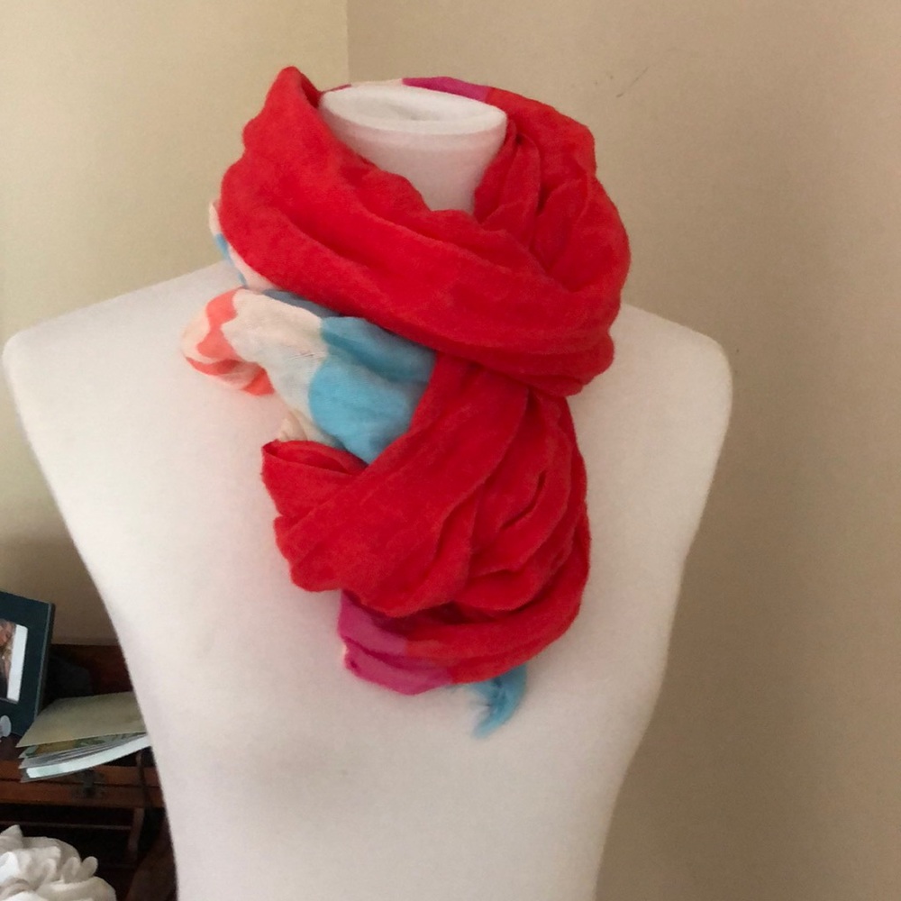 J Crew Long Multi Color Stripe Scarf - image 4